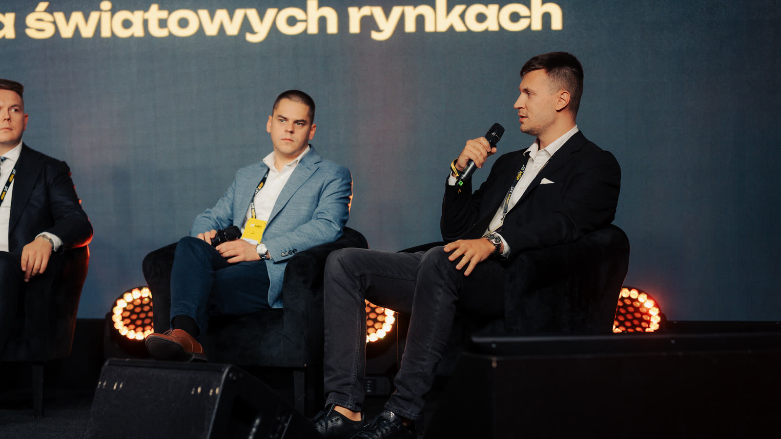 Antoni Kozelski speaking on a panel at the Lower Silesia SME Congress 2025